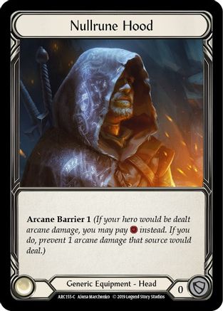 Nullrune Hood (ARC155) - Arcane Rising 1st Edition Cold Foil
