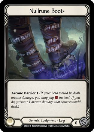 Nullrune Boots (ARC158) - Arcane Rising 1st Edition Cold Foil