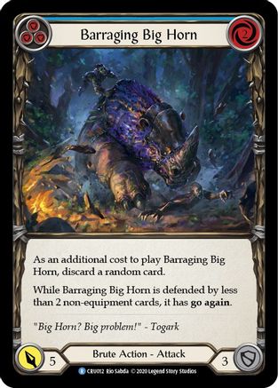 Barraging Big Horn (Blue) (CRU012) - Crucible of War 1st Edition