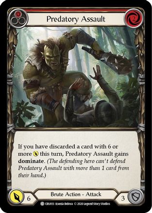 Predatory Assault (Red) (CRU013) - Crucible of War 1st Edition