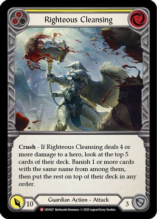 Righteous Cleansing (CRU027) - Crucible of War 1st Edition Rainbow Foil
