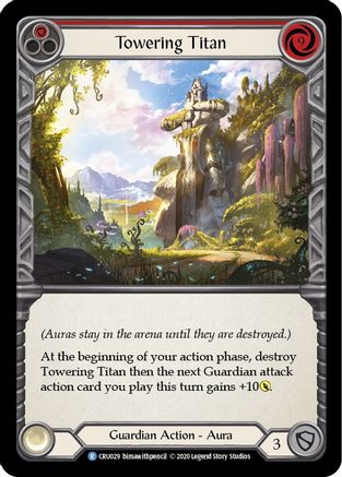 Towering Titan (Red) (CRU029) - Crucible of War Unlimited Edition Rainbow Foil
