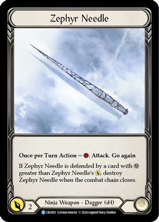Zephyr Needle (CRU051) - Crucible of War Unlimited Edition Rainbow Foil