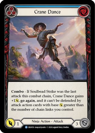 Crane Dance (Blue) (CRU059) - Crucible of War 1st Edition Rainbow Foil