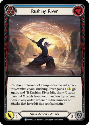 Rushing River (Blue) (CRU062) - Crucible of War 1st Edition Rainbow Foil