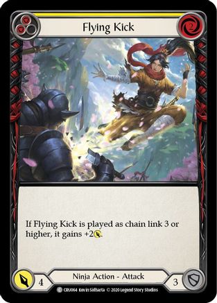 Flying Kick (Yellow) (CRU064) - Crucible of War 1st Edition