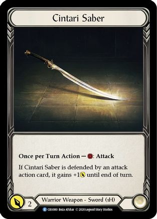 Cintari Saber (Reverse) (CRU080) - Crucible of War Unlimited Edition