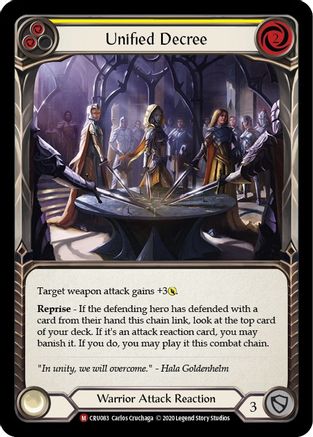 Unified Decree (CRU083) - Crucible of War Unlimited Edition Rainbow Foil