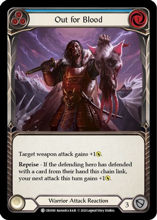 Out for Blood (Blue) (CRU090) - Crucible of War 1st Edition Rainbow Foil