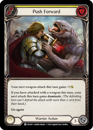 Push Forward (Yellow) (CRU095) - Crucible of War Unlimited Edition Rainbow Foil