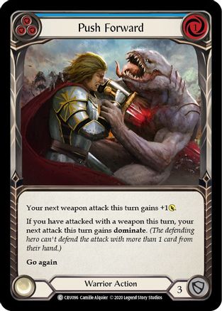 Push Forward (Blue) (CRU096) - Crucible of War 1st Edition