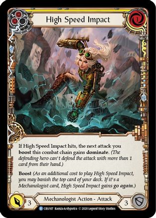 High Speed Impact (Yellow) (CRU107) - Crucible of War Unlimited Edition Rainbow Foil