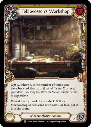 Teklovossen's Workshop (Yellow) (CRU116) - Crucible of War 1st Edition Rainbow Foil
