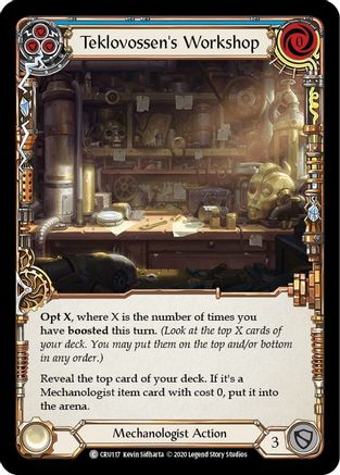 Teklovossen's Workshop (Blue) (CRU117) - Crucible of War Unlimited Edition