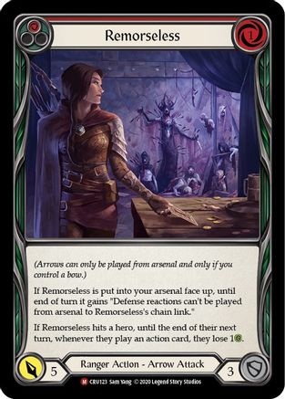 Remorseless (CRU123) - Crucible of War 1st Edition Rainbow Foil
