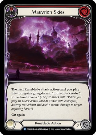 Mauvrion Skies (Red) (CRU145) - Crucible of War Unlimited Edition