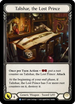 Talishar, the Lost Prince (CRU177) - Crucible of War Unlimited Edition
