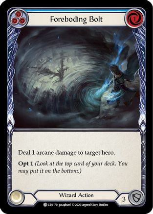 Foreboding Bolt (Blue) (CRU170) - Crucible of War Unlimited Edition