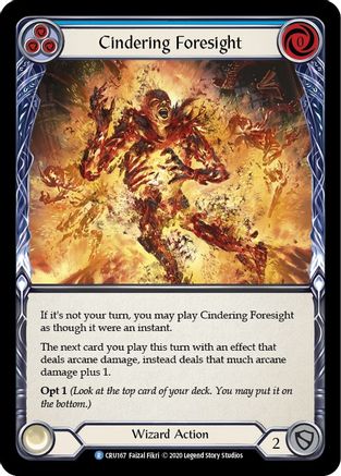 Cindering Foresight (Blue) (CRU167) - Crucible of War 1st Edition