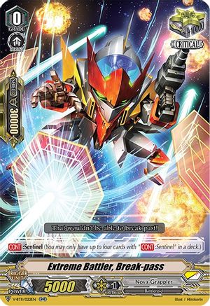 Extreme Battler, Break-pass (V-BT11/022EN) - V-BT11: Storm of the Blue Cavalry