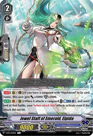 Jewel Staff of Emerald, Elpida (V-BT11/073EN) - V-BT11: Storm of the Blue Cavalry