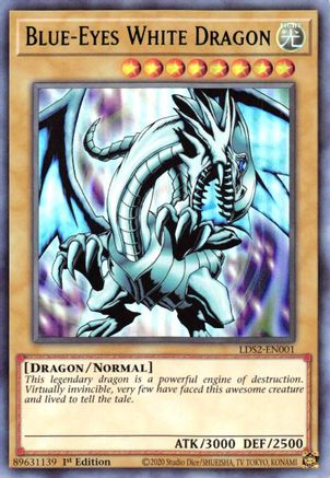 Blue-Eyes White Dragon (Green) (LDS2-EN001) - Legendary Duelists: Season 2 1st Edition