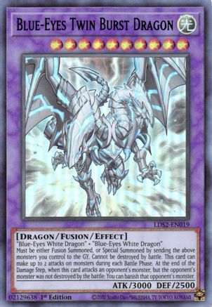 Blue-Eyes Twin Burst Dragon (Blue) (LDS2-EN019) - Legendary Duelists: Season 2 1st Edition