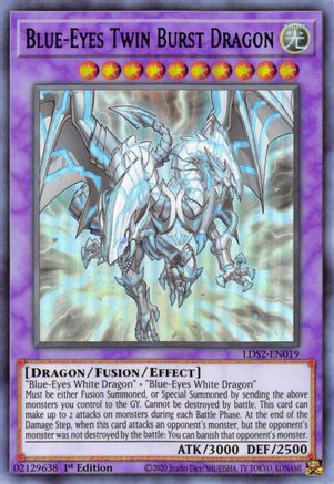 Blue-Eyes Twin Burst Dragon (Green) [LDS2 - LDS2-EN019]