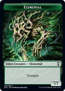 Elemental // Elf Warrior Double-Sided Token [KHC - 6 // 15]