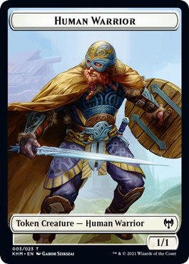 Human Warrior // Zombie Berserker Double-Sided Token [KHM - 3 // 9]