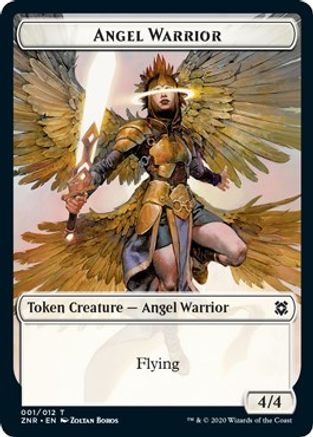 Angel Warrior // Shark Double-Sided Token (Challenger 2021) (UMP-1 // 7) - Unique and Miscellaneous Promos