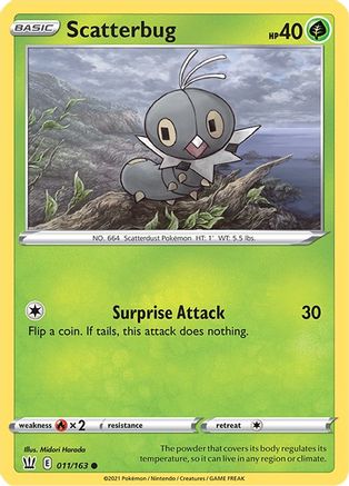 Scatterbug 011/163  SWSH05 Battle Styles - Common
