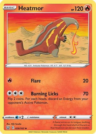 Heatmor 026/163  SWSH05 Battle Styles - Uncommon