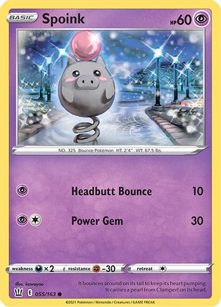 Spoink 055/163  SWSH05 Battle Styles - Common