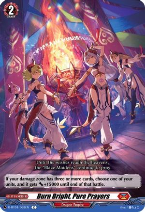 Burn Bright, Pure Prayers (D-BT01/068EN) - D-BT01: Genesis of the Five Greats