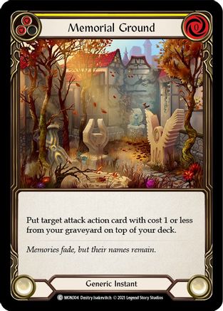 Memorial Ground (Yellow) (MON304) - Monarch 1st Edition Rainbow Foil