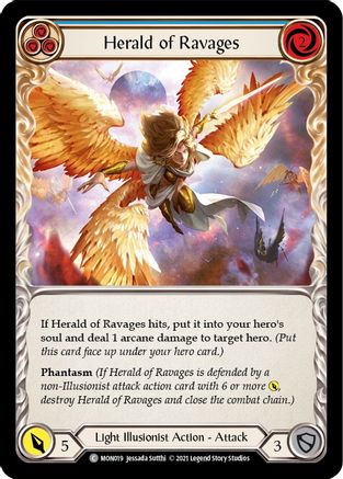 Herald of Ravages (Blue) (MON019) - Monarch 1st Edition