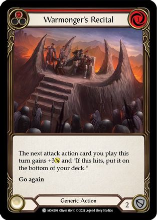 Warmonger's Recital (Red) (MON299) - Monarch Unlimited Edition Rainbow Foil