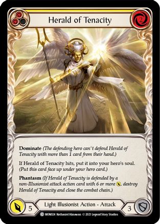 Herald of Tenacity (Yellow) (MON024) - Monarch Unlimited Edition Rainbow Foil