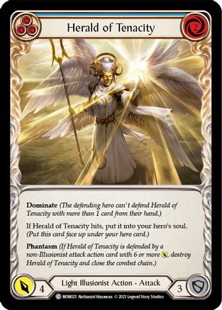 Herald of Tenacity (Blue) (MON025) - Monarch Unlimited Edition Rainbow Foil