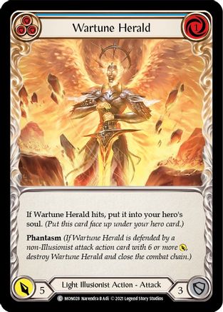 Wartune Herald (Blue) (MON028) - Monarch Unlimited Edition Rainbow Foil