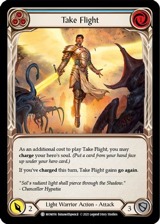 Take Flight (Blue) (MON056) - Monarch 1st Edition Rainbow Foil