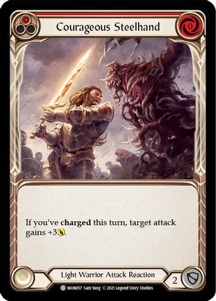 Courageous Steelhand (Red) (MON057) - Monarch 1st Edition