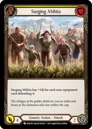 Surging Militia (Yellow) (MON288) - Monarch Unlimited Edition