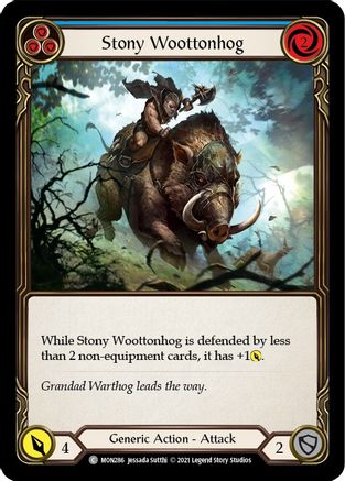 Stony Woottonhog (Blue) (MON286) - Monarch 1st Edition Rainbow Foil