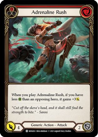 Adrenaline Rush (Red) (MON263) - Monarch Unlimited Edition Rainbow Foil