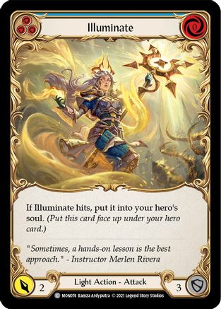 Illuminate (Blue) (MON074) - Monarch 1st Edition Rainbow Foil
