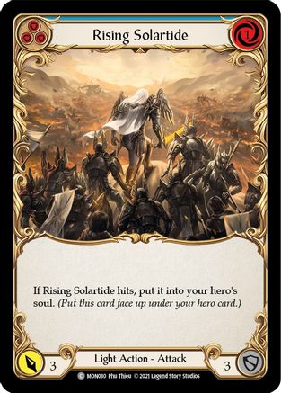 Rising Solartide (Blue) (MON080) - Monarch Unlimited Edition Rainbow Foil
