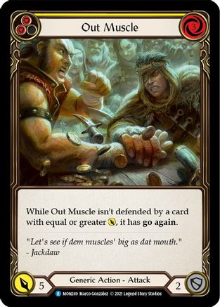 Out Muscle (Yellow) (MON249) - Monarch Unlimited Edition Rainbow Foil