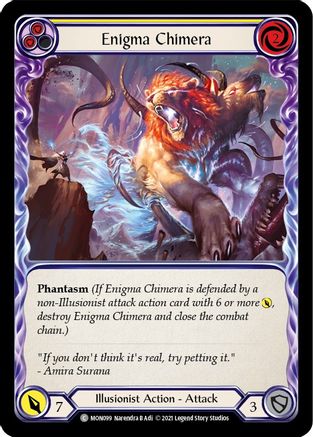 Enigma Chimera (Yellow) (MON099) - Monarch 1st Edition Rainbow Foil